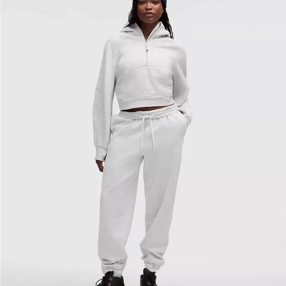 *NWOT* Lululemon Scuba Light Gray Half-Zip Hoodie - Picture 2 of 4